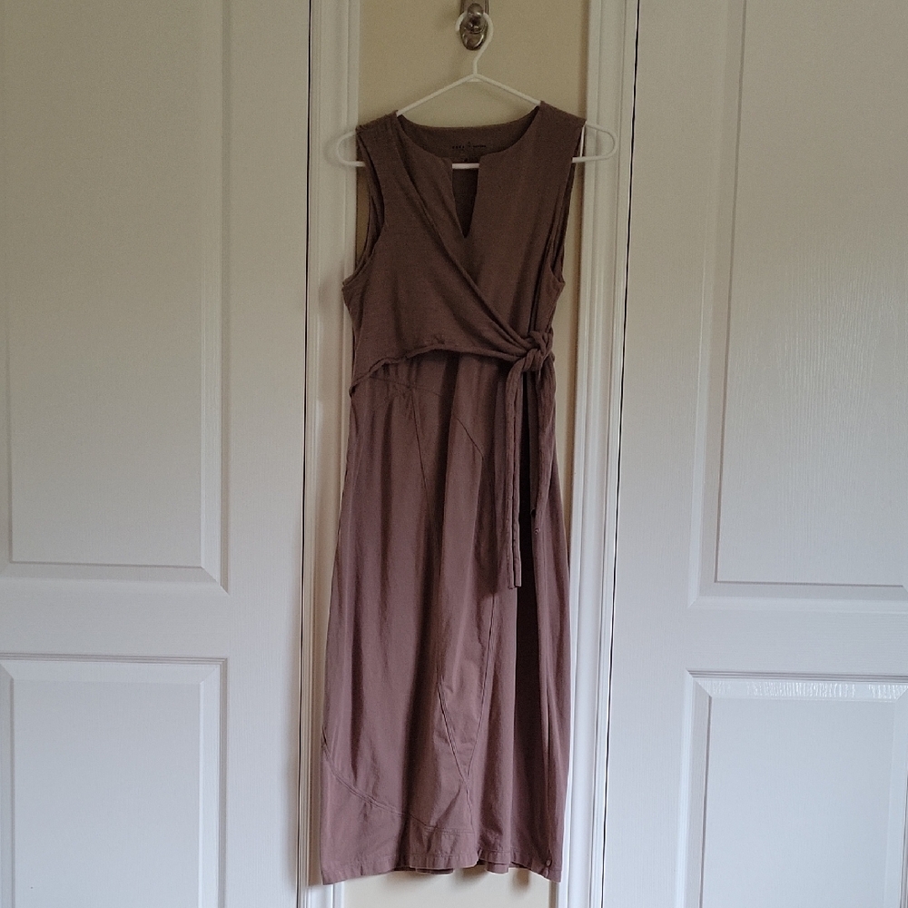 Neon Buddha Mauve Wrap Midi Dress